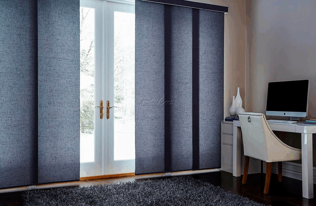 Cortinajes Lores, Paneles japoneses elegantes en Benicarló. Panel japonés azul oscuro.